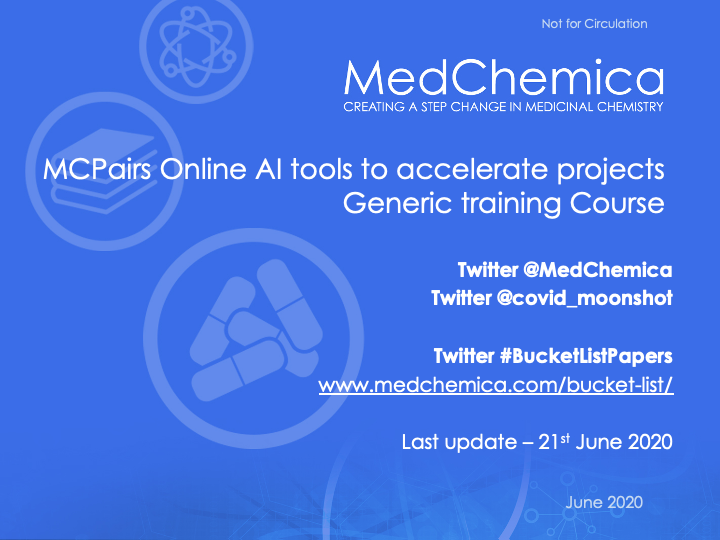 MedChemica MCPairs Generic Training Front Slide June2020