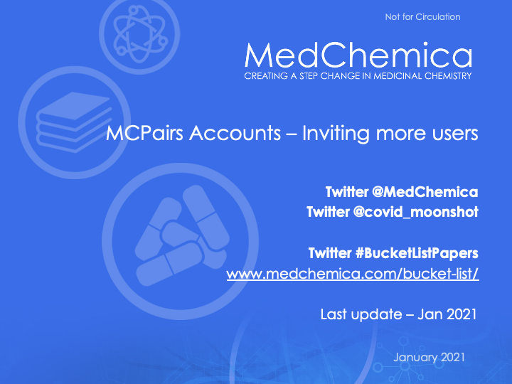 MedChemica MCPairs Inviting new user as group admin front cover